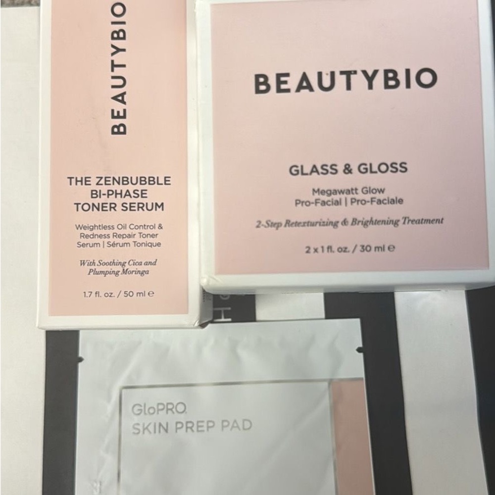 Bundle : BeautyBio Skincare Set with GloPRO Prep Pad
